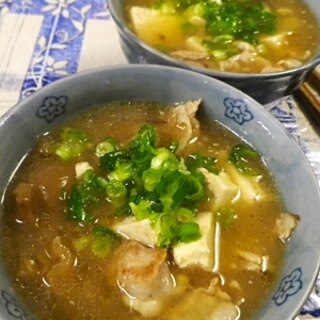 豚搾菜豆腐スープ